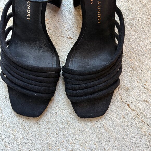 Chinese Laundry Black Suede Heels Size 8 - Picture 2 of 6